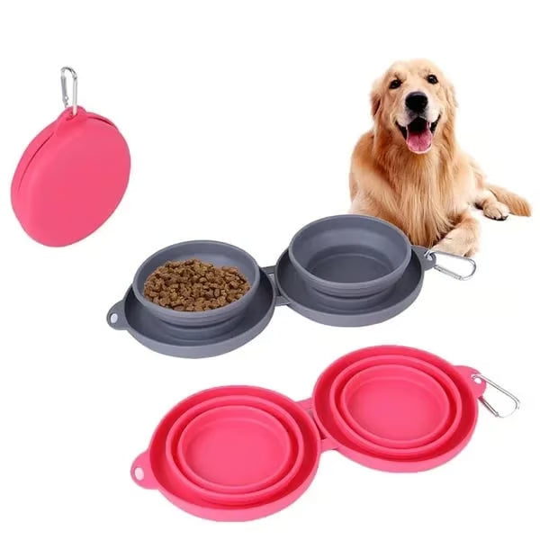 Collapsible Travel Dog Bowl Set