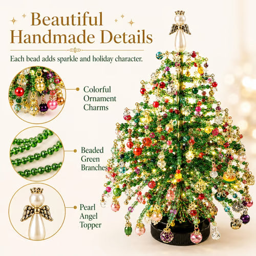 🎄DIY Beaded Christmas Tree Kit - Handmade Tabletop Holiday Decoration