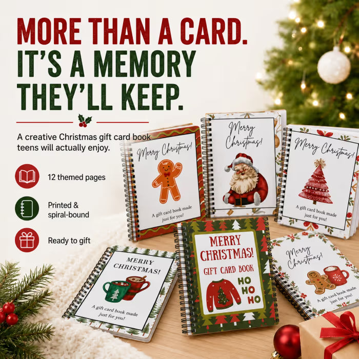 🎄💝 Christmas Gift Card Book — 12 Pages of Holiday Surprises 🎁