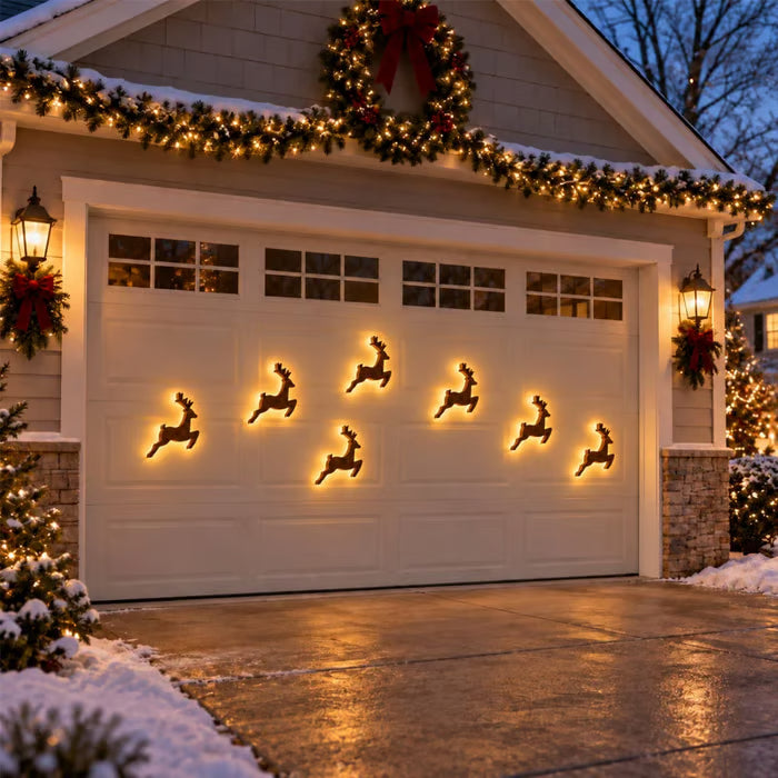 🦌🎅 LED Reindeer Wall Decorations - Festive Christmas Lighting ❄️