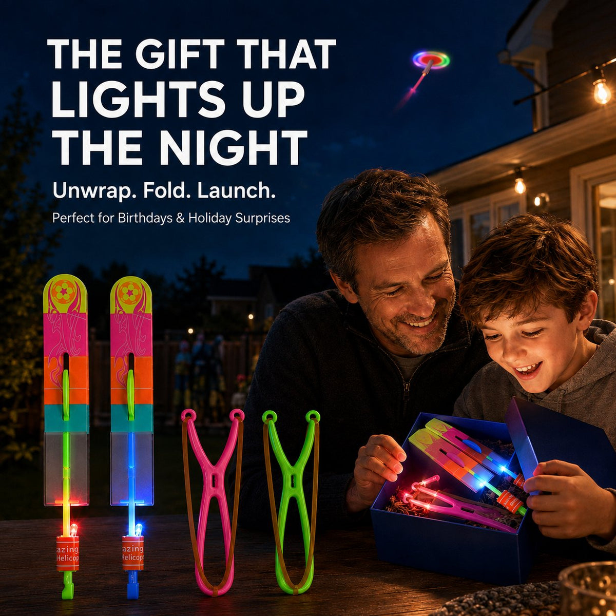 Illuminated Slingshot Flying Arrow