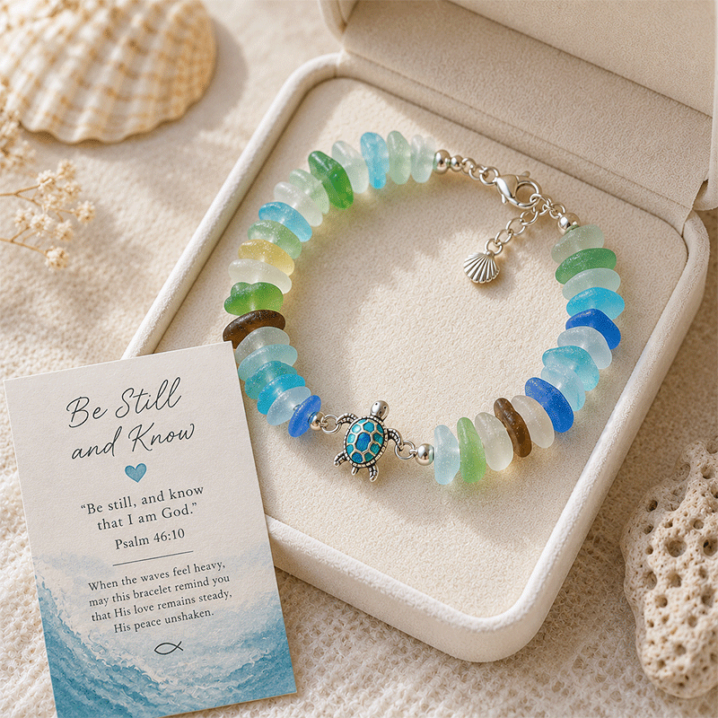 ⭐2026 USA Sale: Up to 50% OFF -🐢Sea Glass Blessing Bracelet