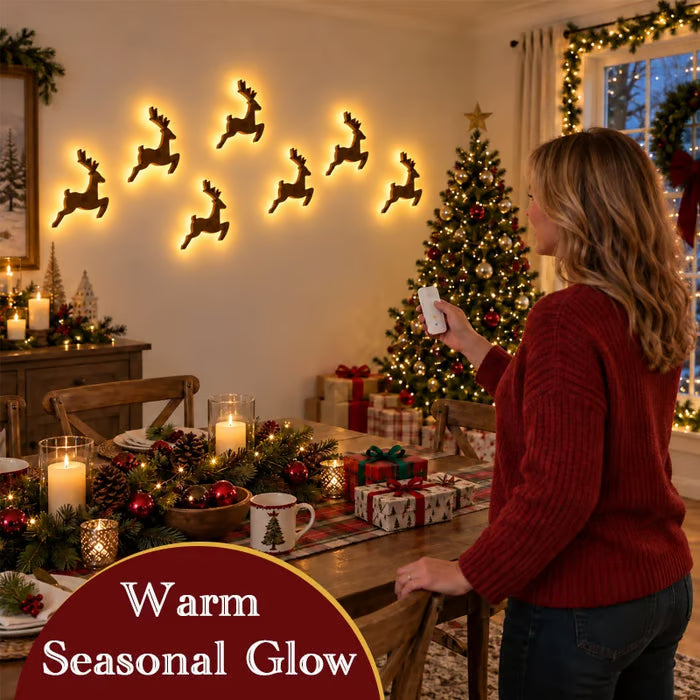 🦌🎅 LED Reindeer Wall Decorations - Festive Christmas Lighting ❄️