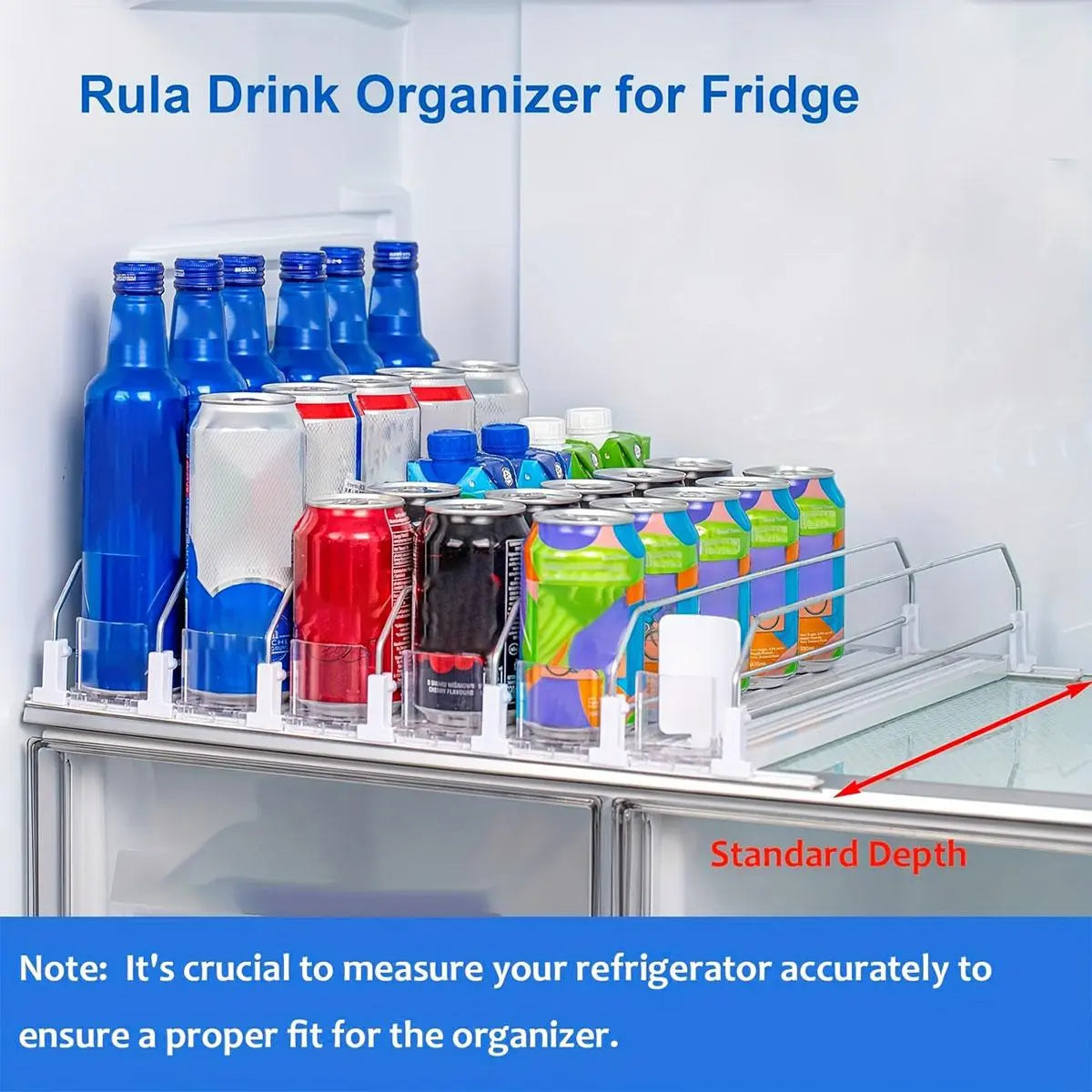 ⭐2026 USA Sale: Up to 50% OFF -🔥Adjustable Self-Pushing Beverage Dispenser for Refrigerator