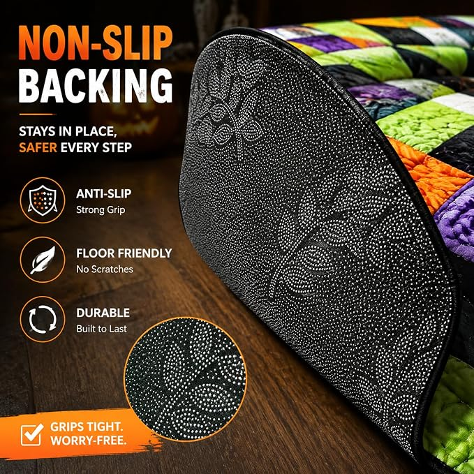 🎃2026 Halloween Sale - 3D Skeleton Vortex Quilted Round Halloween Rug