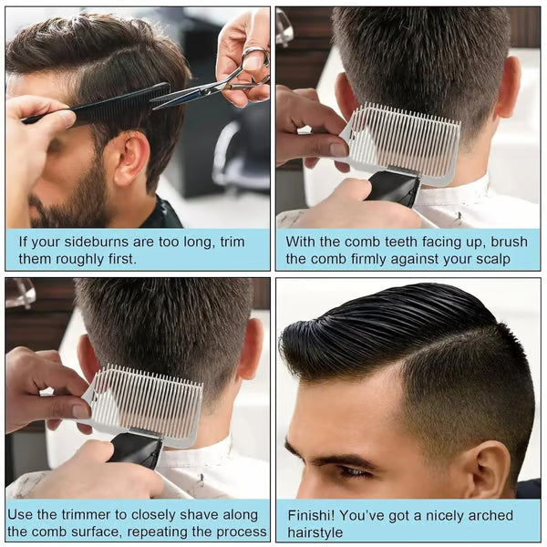4-Piece Home Haircut Guide Kit – Adjustable Silicone Hair Cutting Guide for Cleaner Lines & Easier Trimming