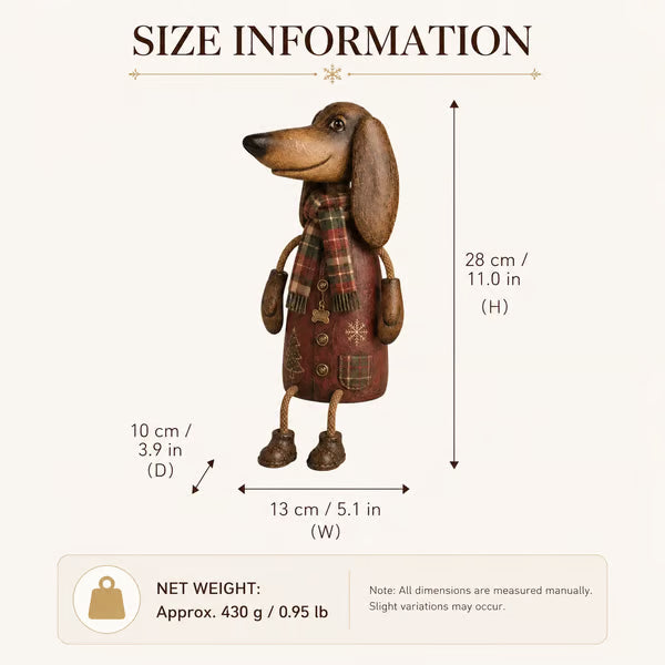 🐶🎄 Vintage Christmas Dachshund Shelf Sitter