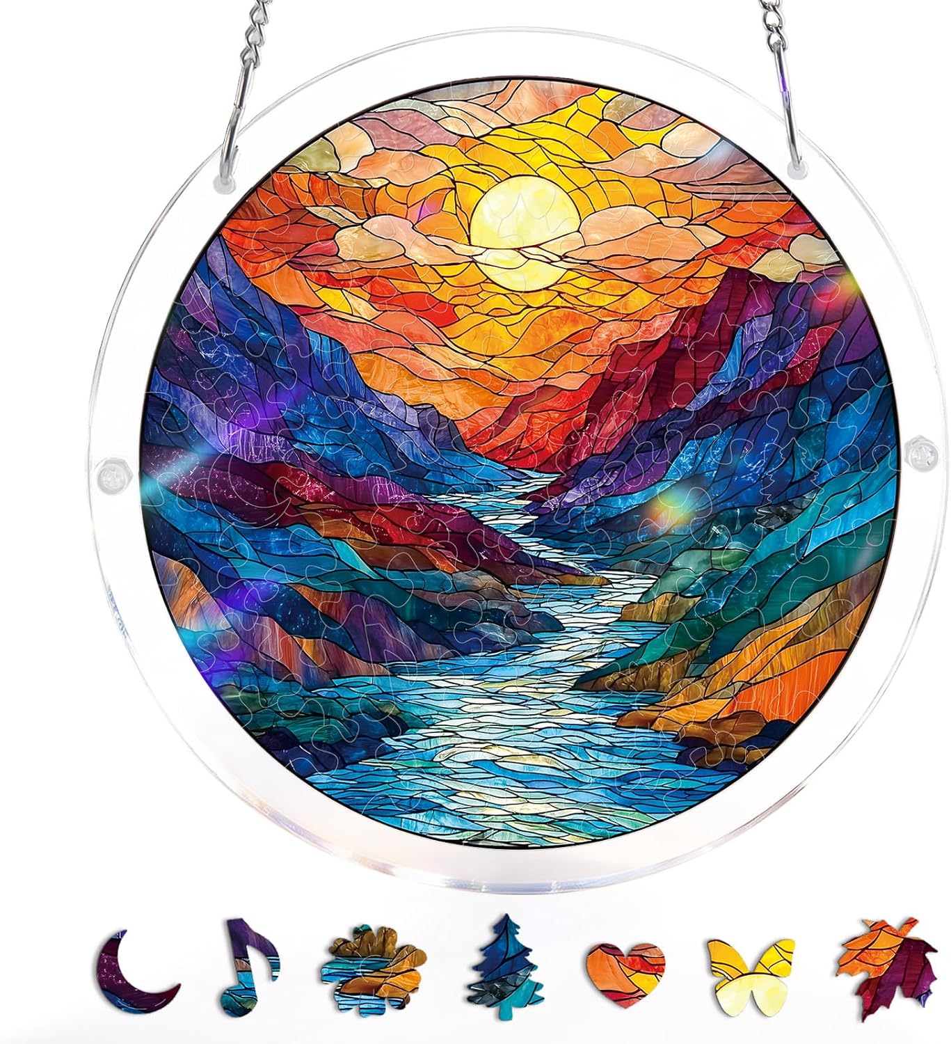 🧘Relaxing & Beginner-Friendly-☀️Acrylic Jigsaw Puzzle Suncatcher(✨Crafted to be a beautiful future heirloom)