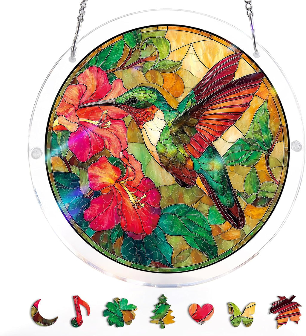 🧘Relaxing & Beginner-Friendly-☀️Acrylic Jigsaw Puzzle Suncatcher(✨Crafted to be a beautiful future heirloom)