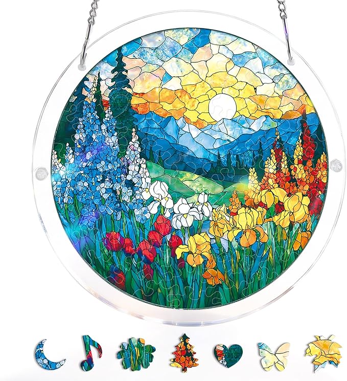 🧘Relaxing & Beginner-Friendly-☀️Acrylic Jigsaw Puzzle Suncatcher(✨Crafted to be a beautiful future heirloom)
