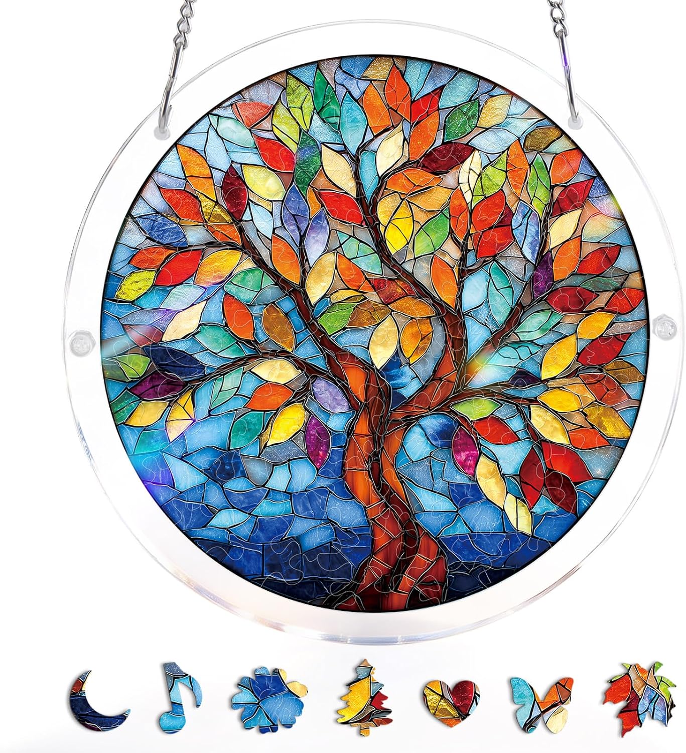🧘Relaxing & Beginner-Friendly-☀️Acrylic Jigsaw Puzzle Suncatcher(✨Crafted to be a beautiful future heirloom)