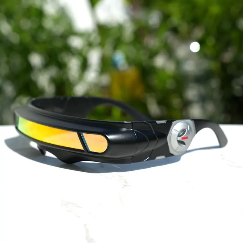 X-Energy Cyberpunk Future Hero Visor Sunglasses, Cosplay Eyewear for Festival Party Game