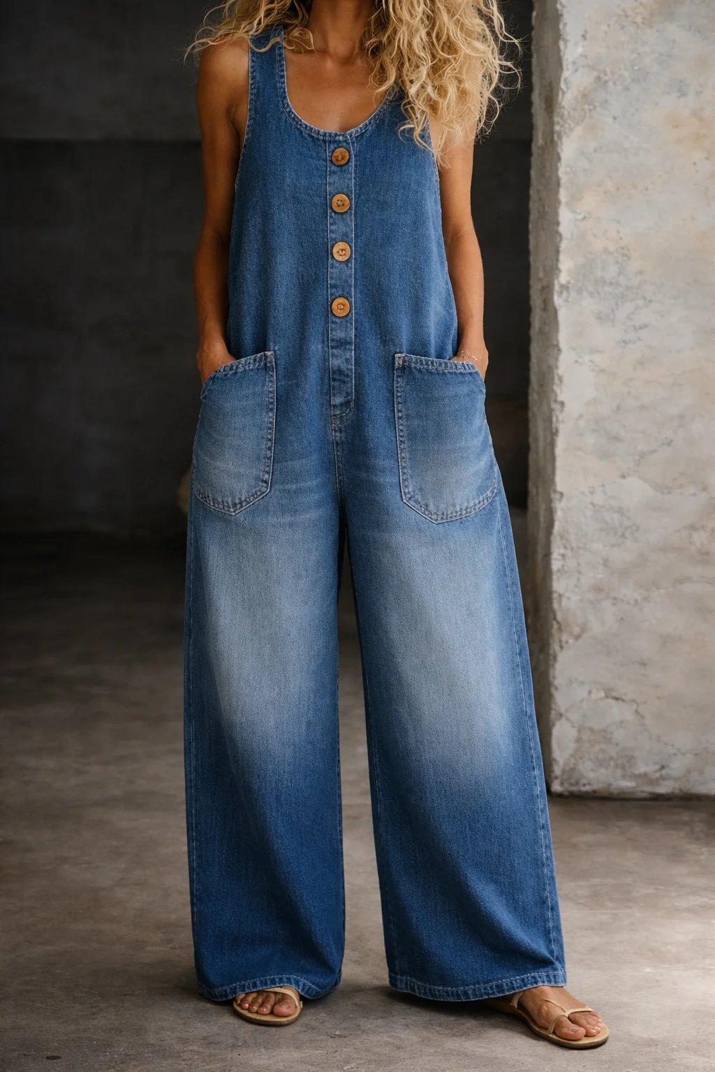 ⭐2026 USA Sale: Up to 50% OFF -🤠👖Vintage Loose Wide Leg Denim Bib Overalls for Women(📦Buy 2 Free Shipping)