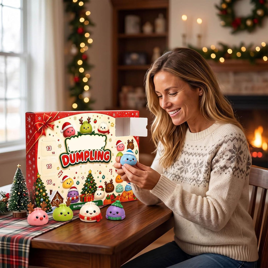 🎅2026 Christmas Squishy Advent Calendar - 24 Days Dumpling Squishies Toys