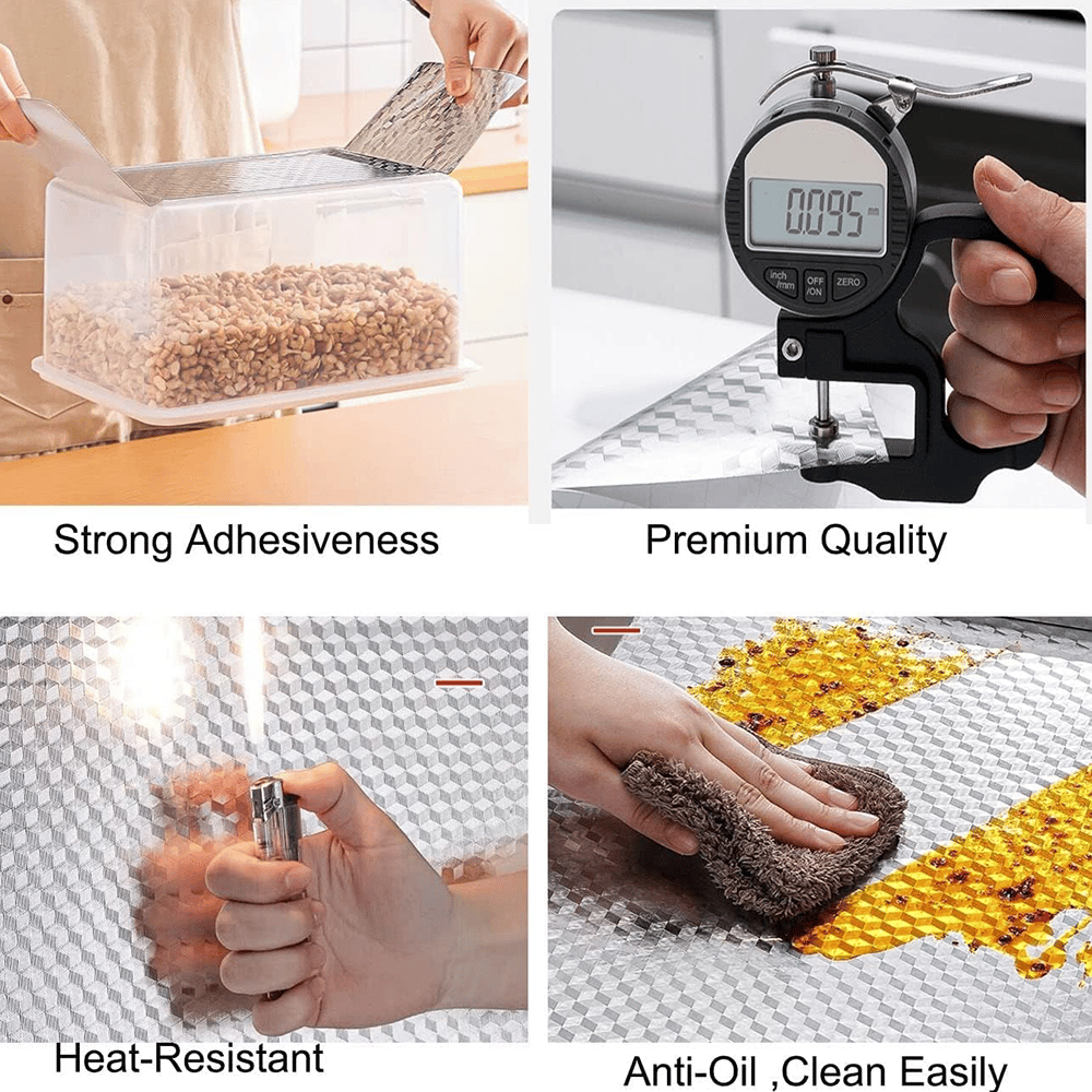 Peel & Stick Kitchen Oil Splash Guard – Waterproof Stove & Wall Protector for Easy Cleaning