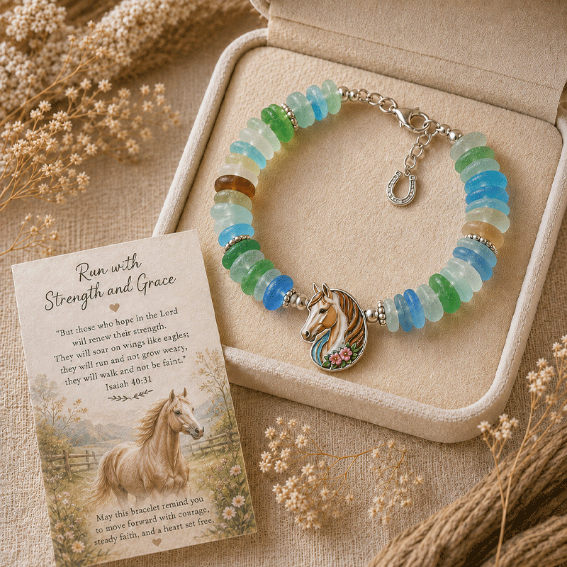 ⭐2026 USA Sale: Up to 50% OFF -🐢Sea Glass Blessing Bracelet