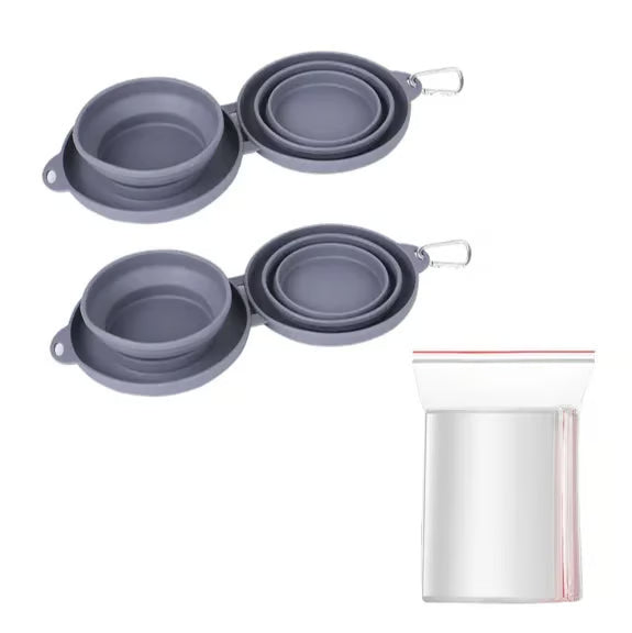 Collapsible Travel Dog Bowl Set
