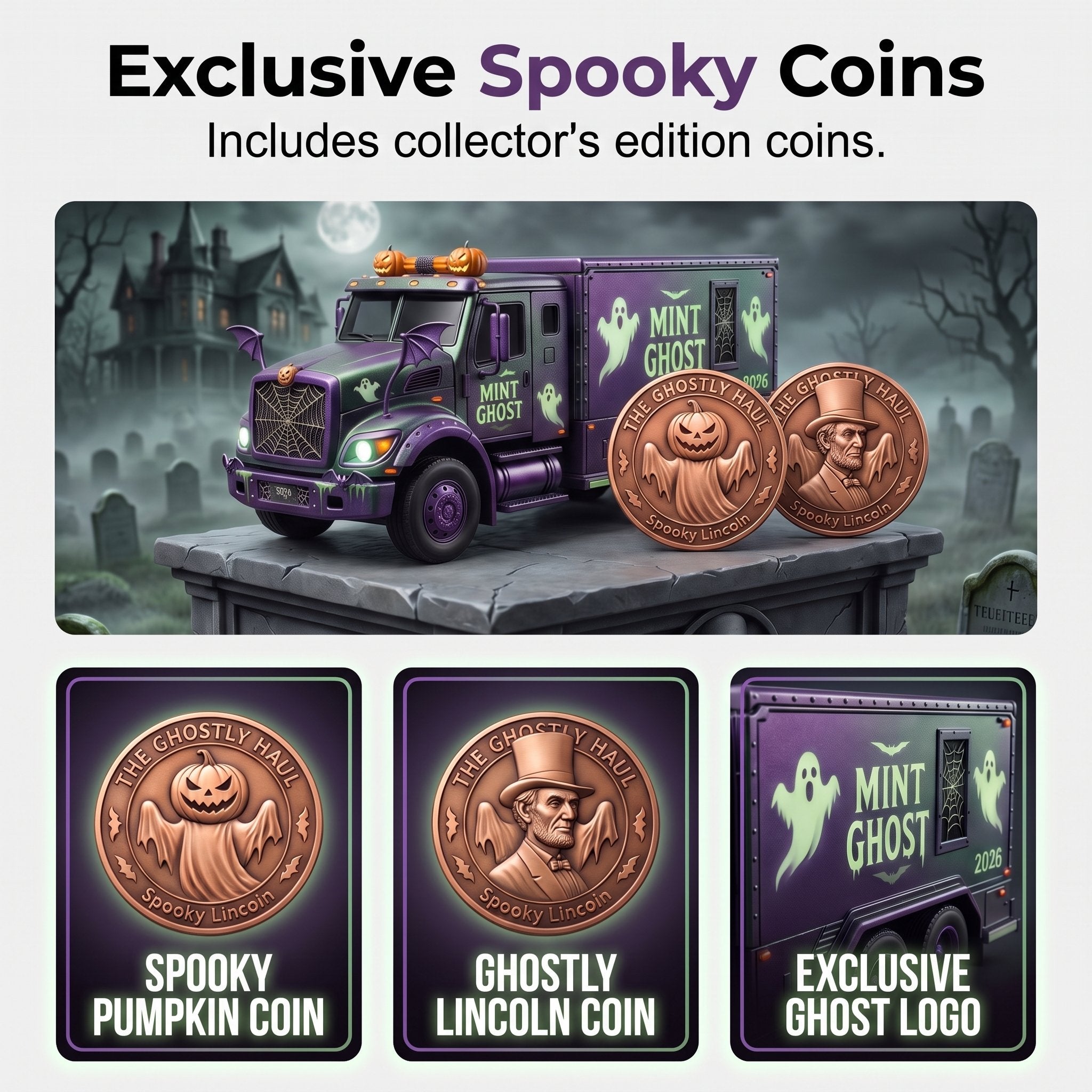 ⭐2026 USA Sale: Up to 50% OFF -🔥🎁Spooky Mint Ghost Hauler – 2026 Halloween Collector’s Edition