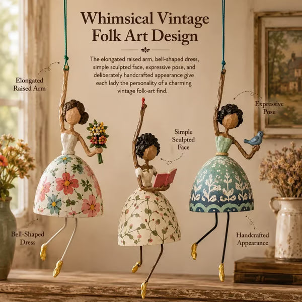 💃 🌸 Let Your Space Dance — 🎐 ✨ Whimsical Dancing Lady Hanging Ornament