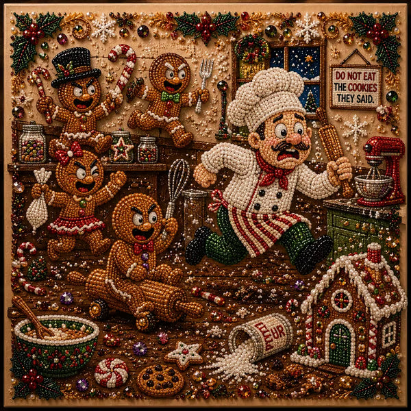 🧘 Relaxing & Beginner-Friendly 🎄 Premium 3D Pearl Christmas Art Kit – Luxury Flocked Canvas with Scratch-Resistant, Fade-Resistant Pearl Coating