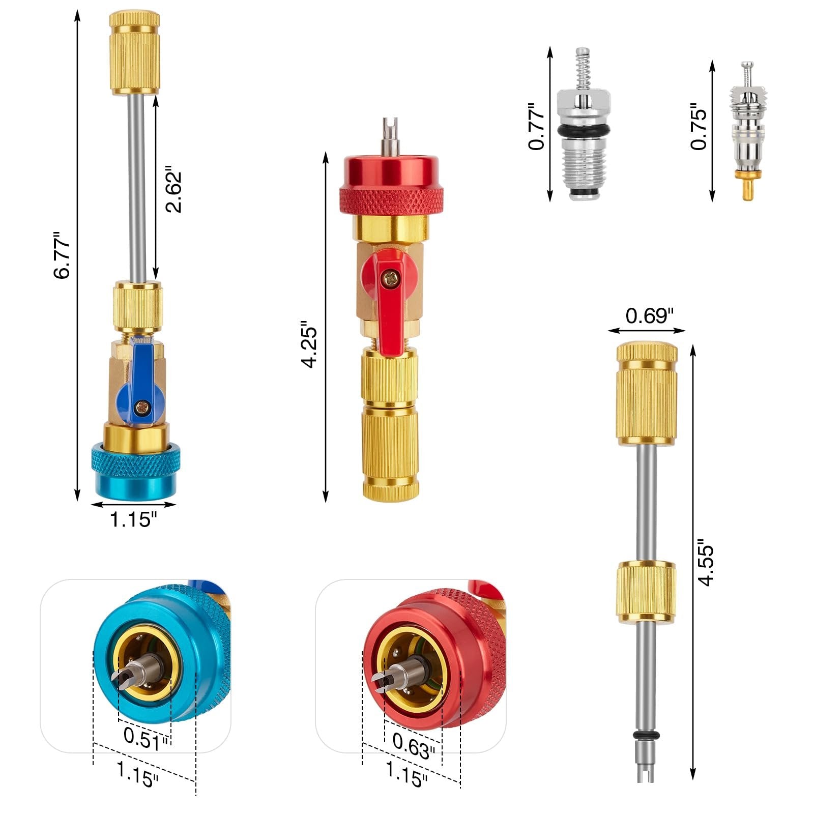 ⭐2026 USA Sale: Up to 50% OFF -🚗Home & Auto AC Valve Core Remover Installer Tool 💨