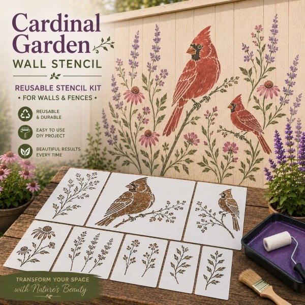 🌿 Garden Wall StencilTM Collection - ✨Make your walls look lively and not monotonous