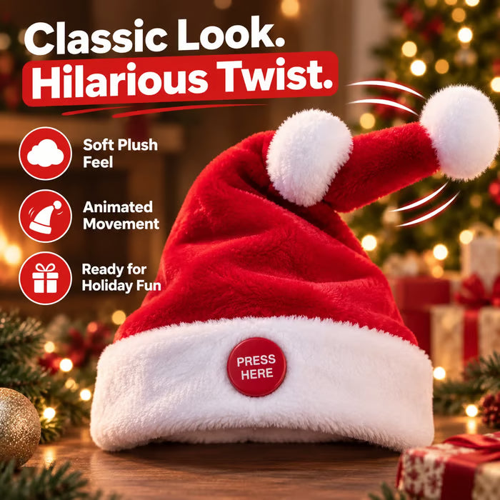 🎅 🤣 Singing & Dancing Santa Hat — Animated Christmas Party Hat(📦Buy 2 Get Free Shipping)