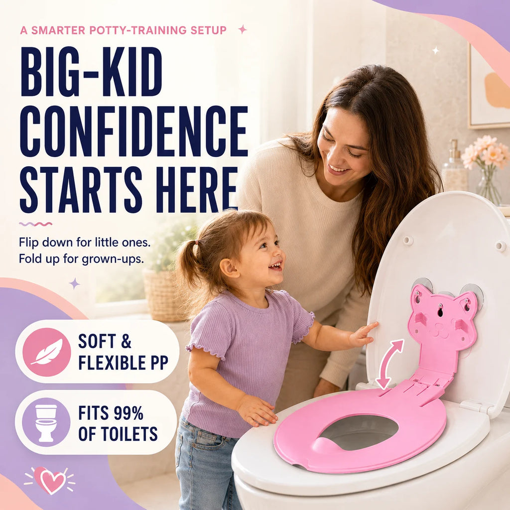 🔥Last Day 50% OFF - 🐻 Flip-Down Toddler Toilet Training Seat – Cleaner, Easier Potty Training