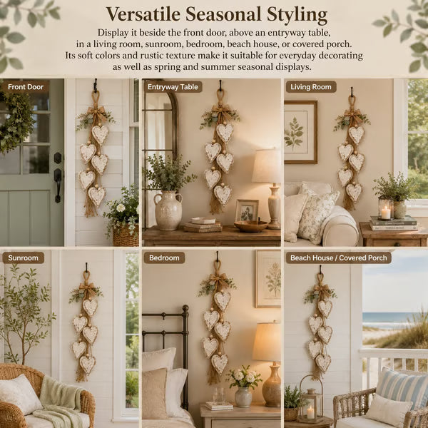 🌊🤎Hanging Heart Wall Decor