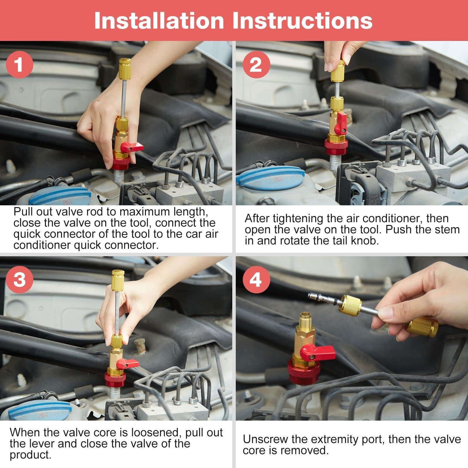 ⭐2026 USA Sale: Up to 50% OFF -🚗Home & Auto AC Valve Core Remover Installer Tool 💨