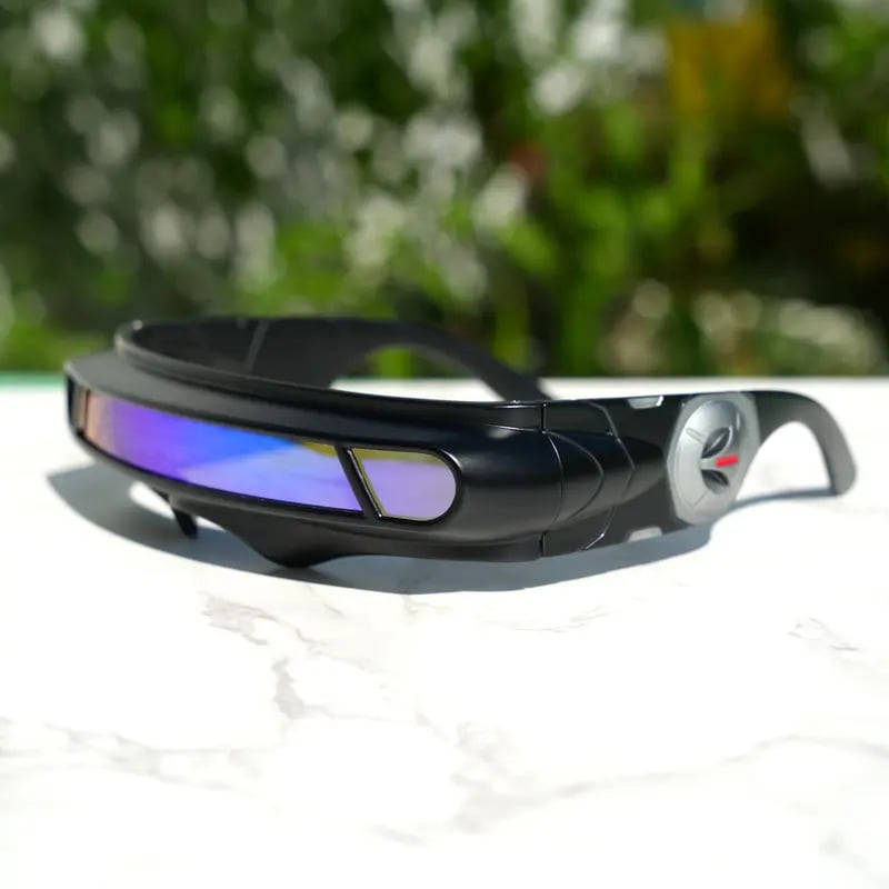 X-Energy Cyberpunk Future Hero Visor Sunglasses, Cosplay Eyewear for Festival Party Game