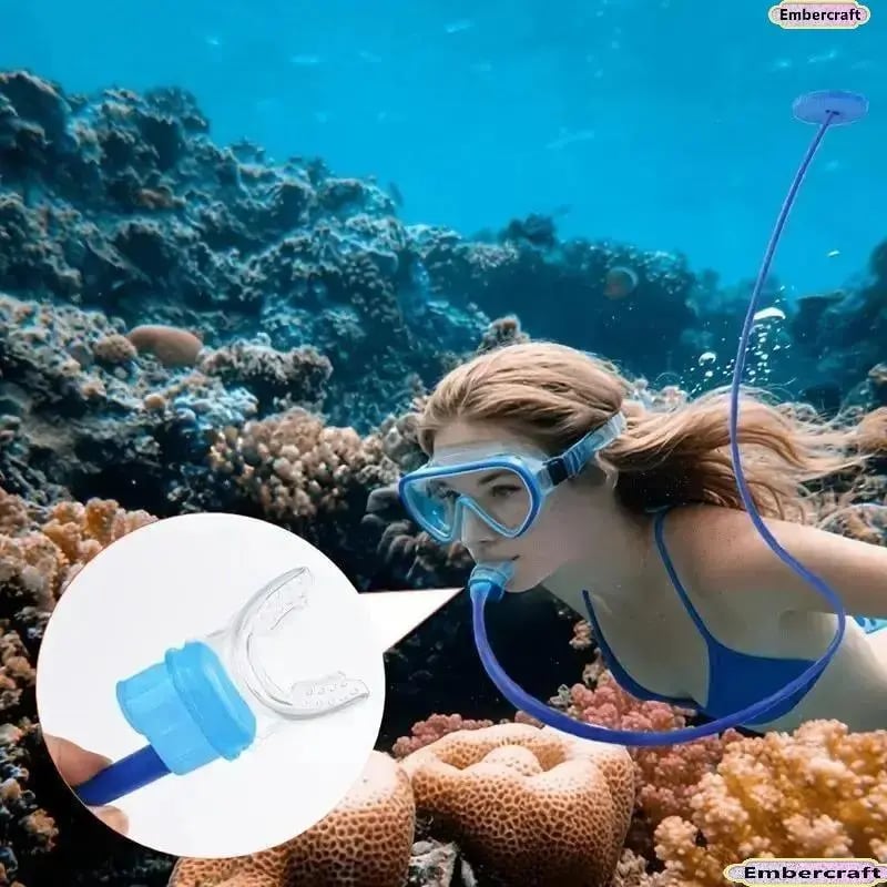 Anti-Choke Leak-Proof Silicone Snorkel Gear, Single/Dual Head for Adults & Beginner Swimmers