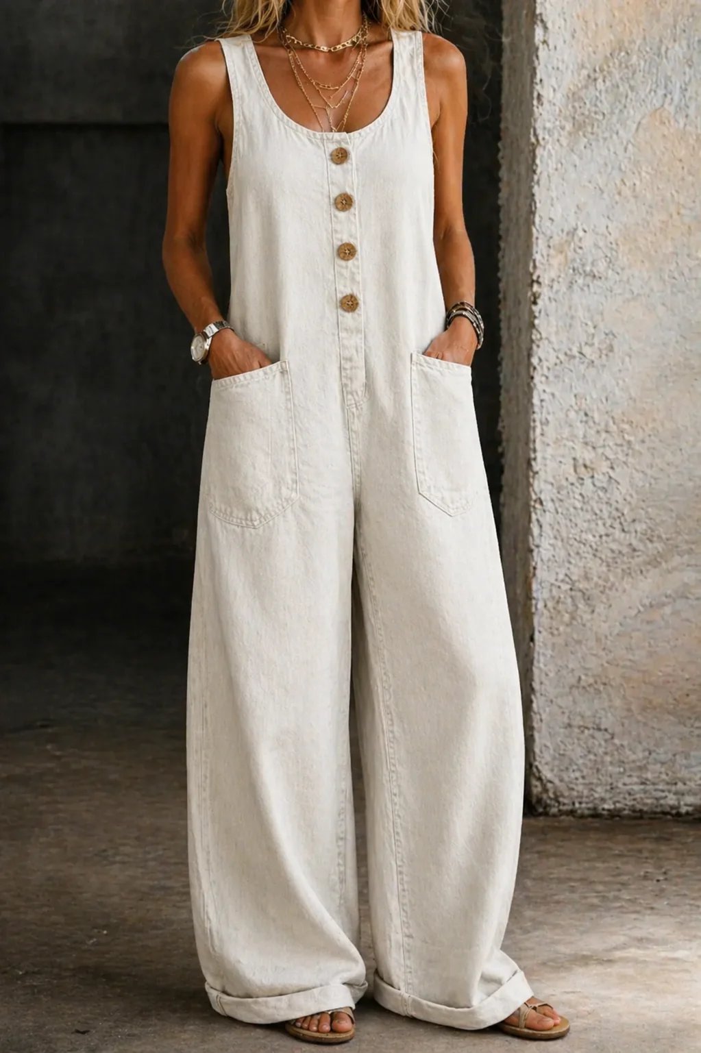 ⭐2026 USA Sale: Up to 50% OFF -🤠👖Vintage Loose Wide Leg Denim Bib Overalls for Women(📦Buy 2 Free Shipping)