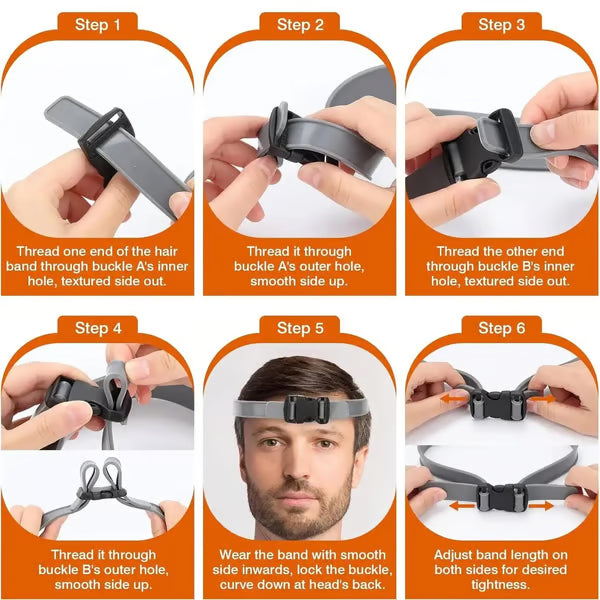 4-Piece Home Haircut Guide Kit – Adjustable Silicone Hair Cutting Guide for Cleaner Lines & Easier Trimming