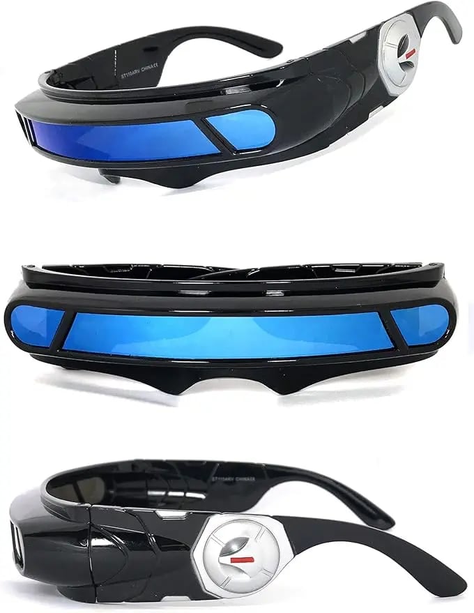 X-Energy Cyberpunk Future Hero Visor Sunglasses, Cosplay Eyewear for Festival Party Game