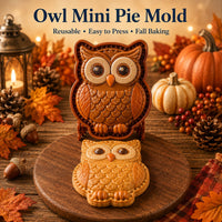 🍂 8-Design Fall Mini Pie Mold Collection | Reusable Embossed Molds for Shaping Detailed Owl, Fox, Turkey, Pumpkin, Acorn & More 🥧✨
