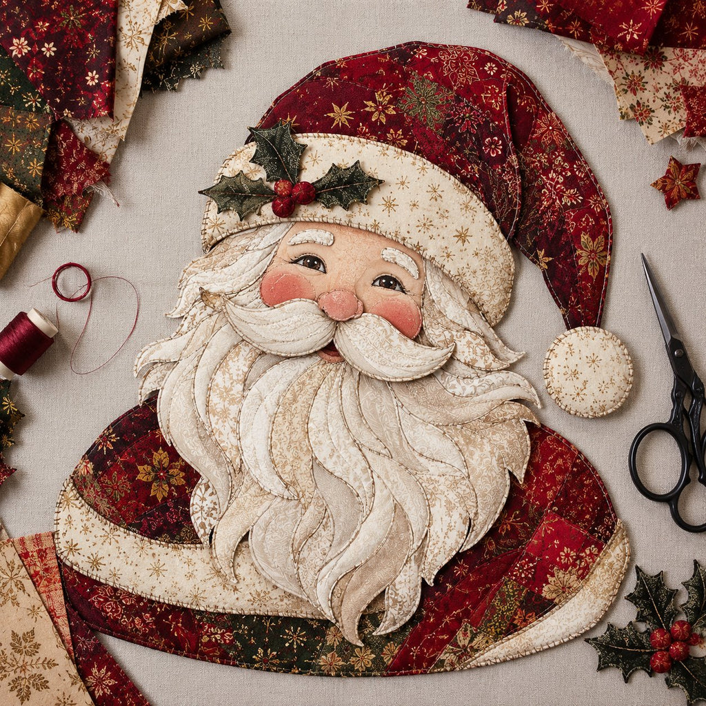 🧘Relaxing & Beginner-Friendly-🎅Christmas Patchwork Fabric DIY Decor Kit – Stunning Results, Zero Experience Needed