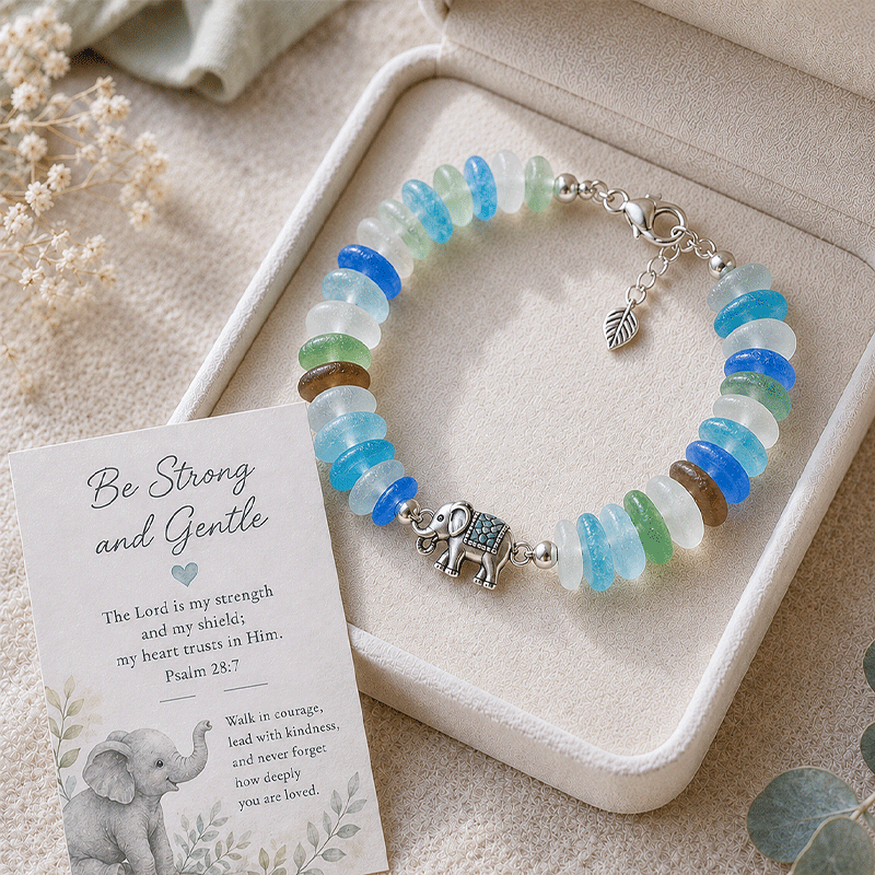 ⭐2026 USA Sale: Up to 50% OFF -🐢Sea Glass Blessing Bracelet