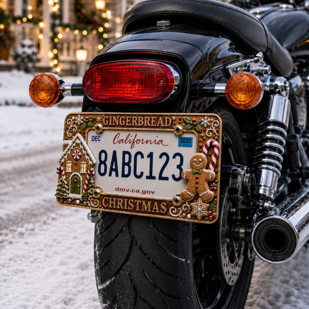 ⭐Compliance 100% Road Legal – No Plate Obstruction🎄Christmas License Plate Frame – Festive Style for Every Ride