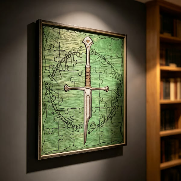 🔥100% Hand-Carved from Solid Wood -⚔️Jigsaw puzzle enthusiast🧩 Broken Sword Puzzle