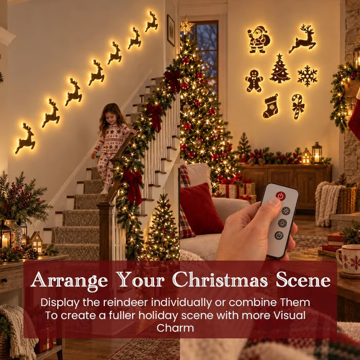 🦌🎅 LED Reindeer Wall Decorations - Festive Christmas Lighting ❄️
