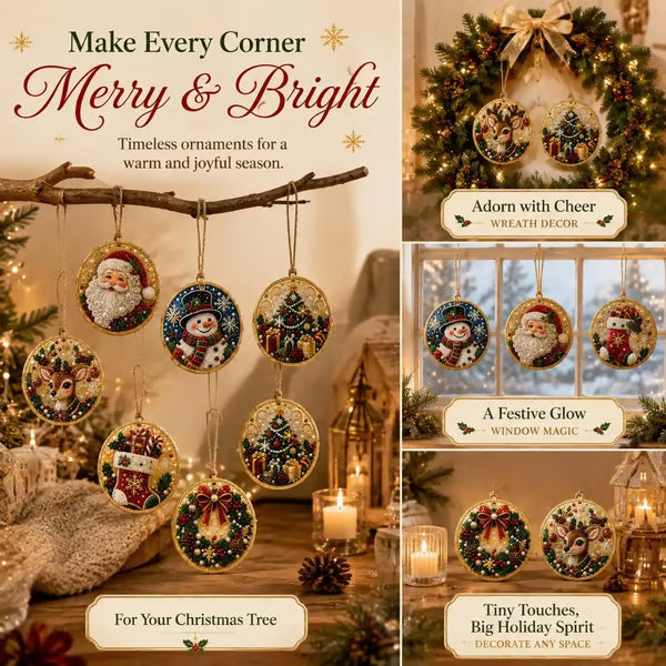 🎄 DIY Diamond Painting Christmas Ornaments ✨ Handmade Holiday Decor