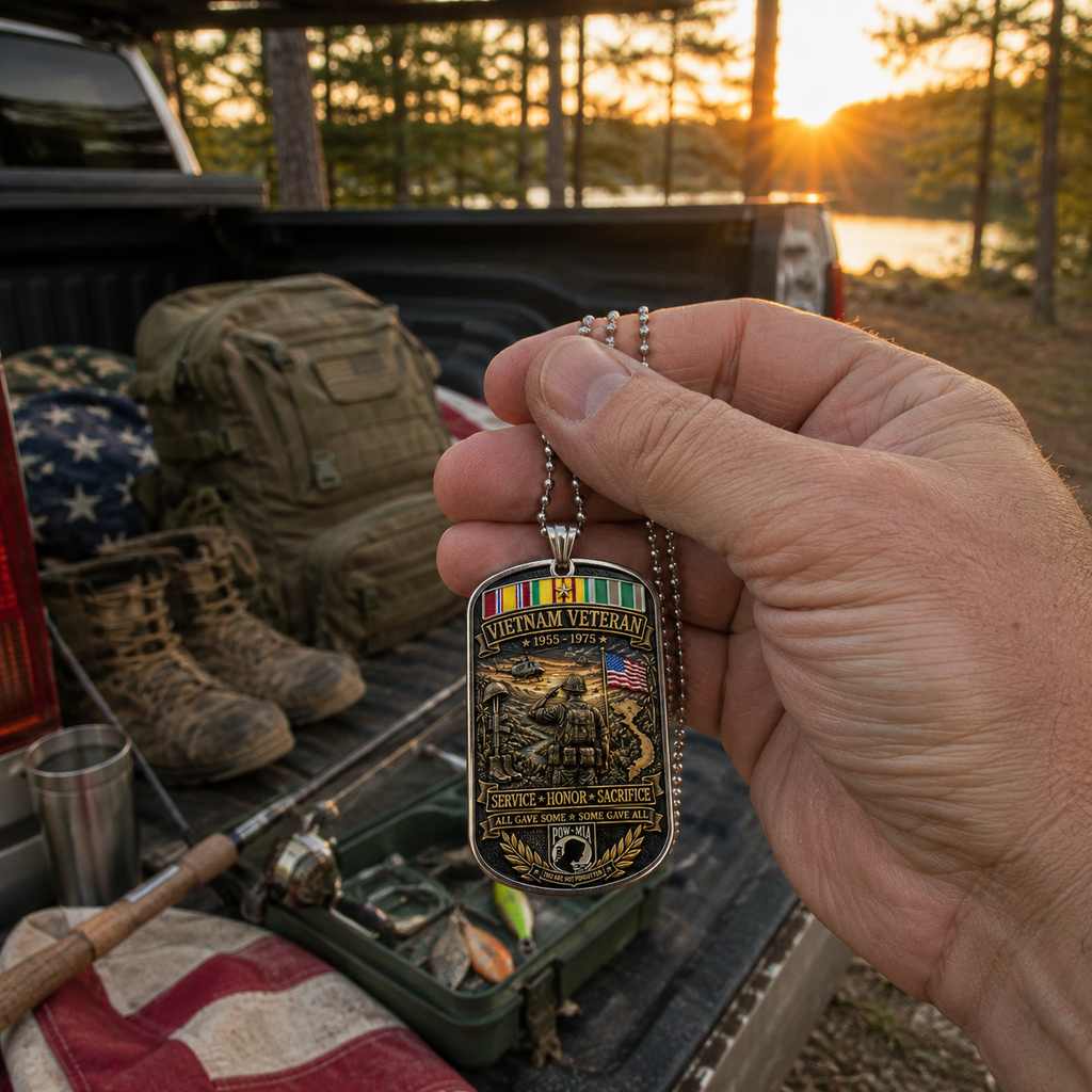 🏆Honor Their Sacrifice — Memorial Day Sale🎖️Vietnam Veteran All Gave Some Some Gave All Tribute Dog Tag Necklace