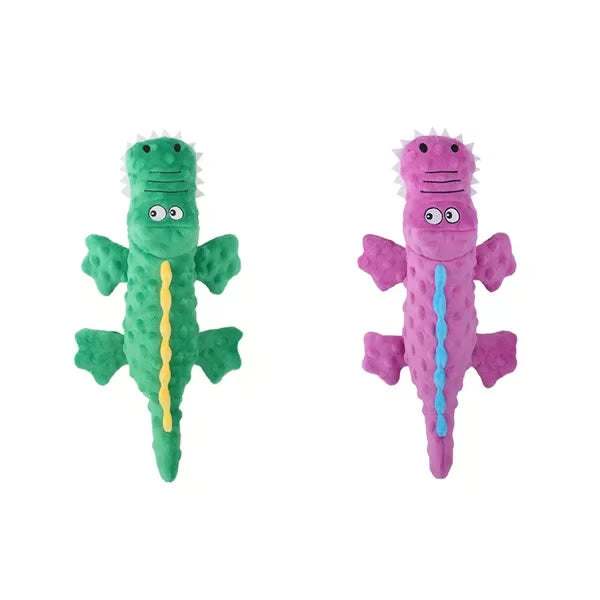 Squeaky Crocodile Plush Dog Toy for Aggressive Chewers