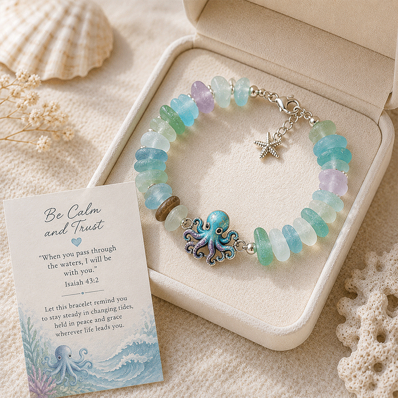 ⭐2026 USA Sale: Up to 50% OFF -🐢Sea Glass Blessing Bracelet