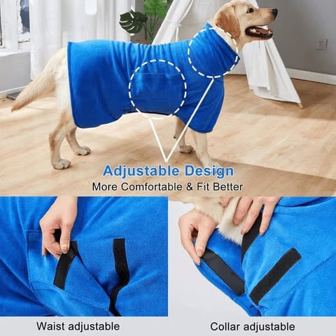 Super Absorbent Dog Drying Robe