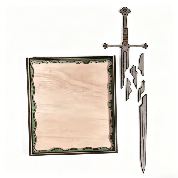 🔥100% Hand-Carved from Solid Wood -⚔️Jigsaw puzzle enthusiast🧩 Broken Sword Puzzle