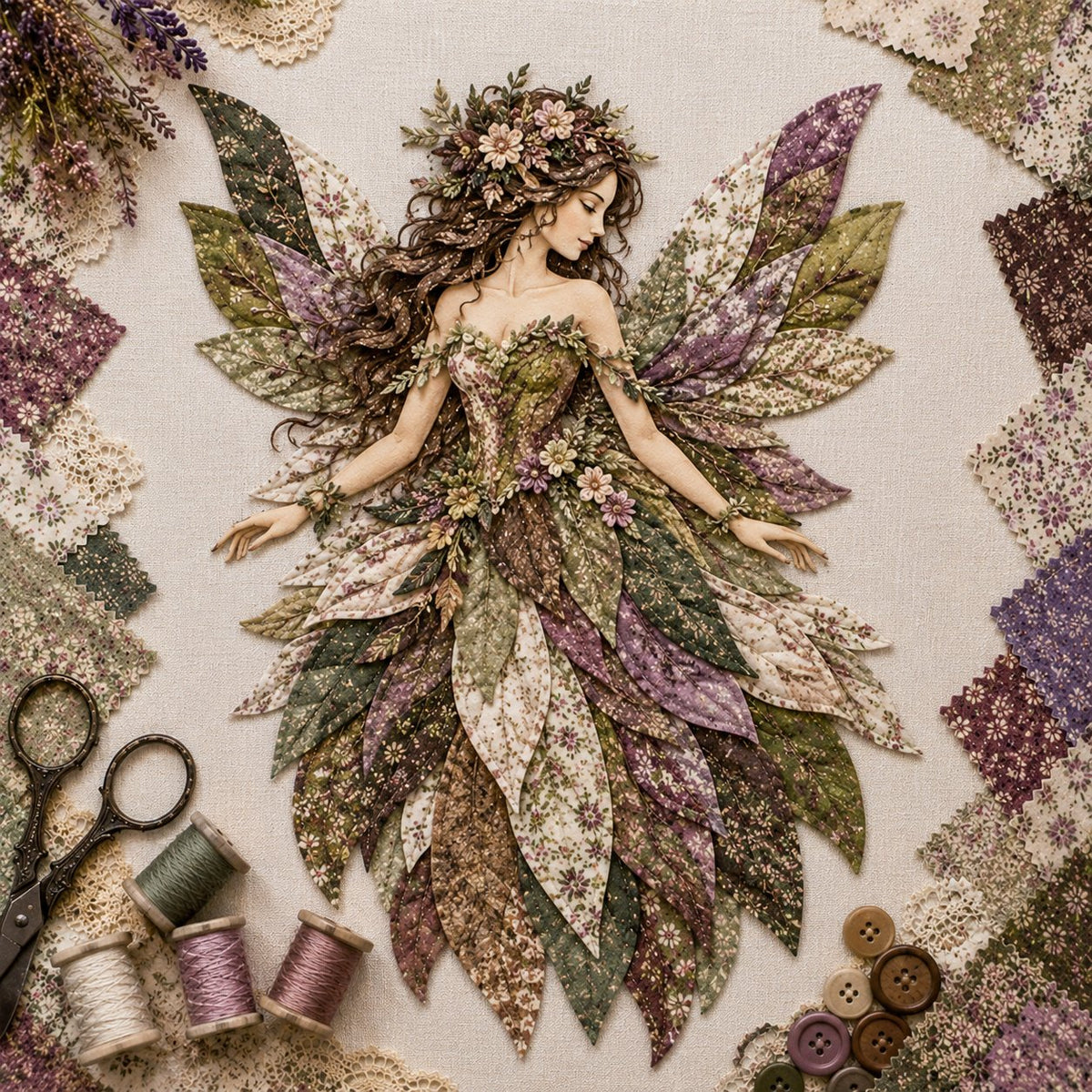 🧘Relaxing & Beginner-Friendly🧚‍♀️Fairy Patchwork DIY Kit-✨Step-by-step no-sew instructions