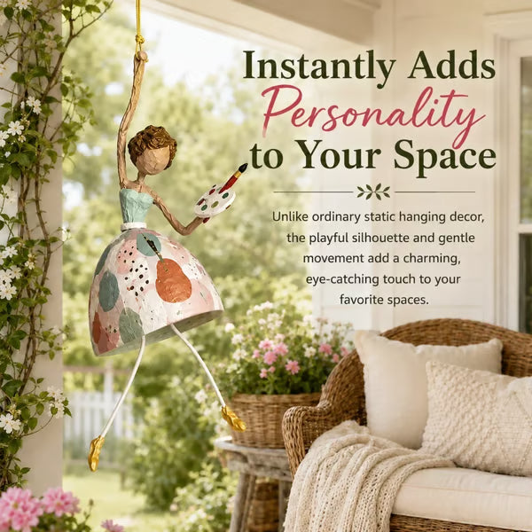 💃 🌸 Let Your Space Dance — 🎐 ✨ Whimsical Dancing Lady Hanging Ornament