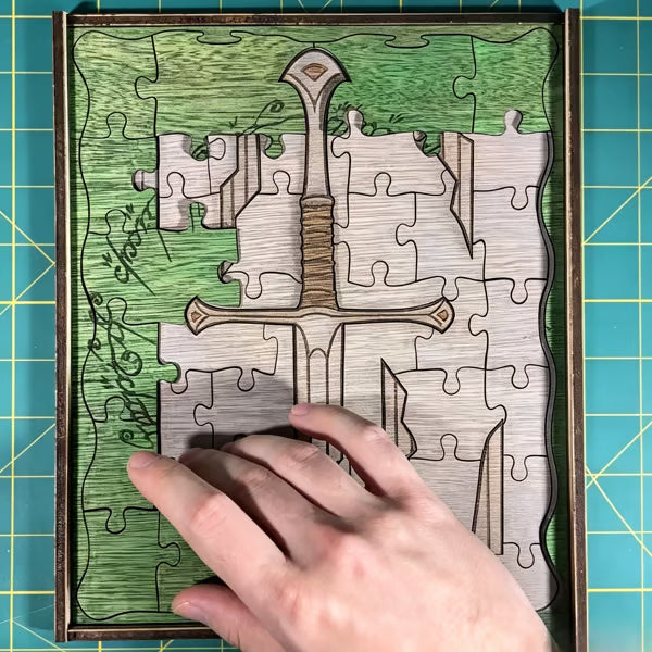 🔥100% Hand-Carved from Solid Wood -⚔️Jigsaw puzzle enthusiast🧩 Broken Sword Puzzle